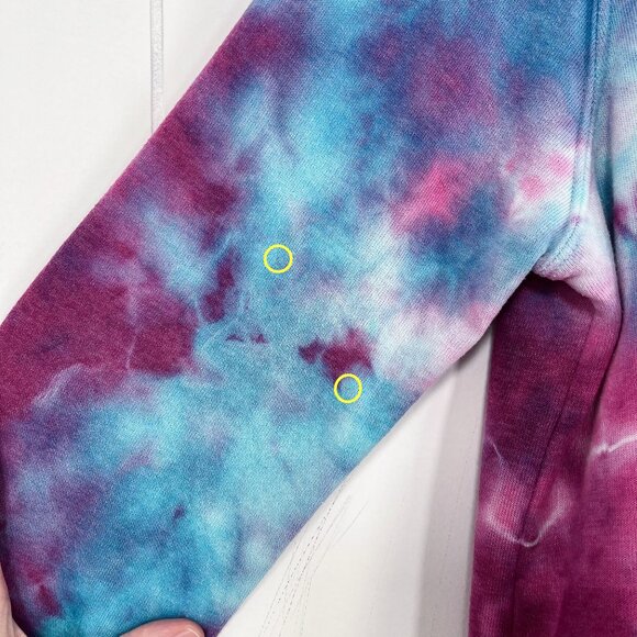 Aviator Nation Ninja Pullover Hoodie Tie Dye Unisex Size Medium Blue Purple - Picture 7 of 16